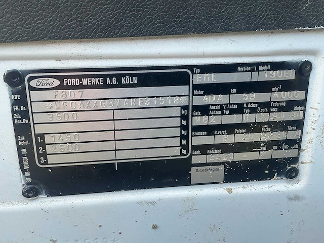 1992 ford camper - afbeelding 77 van  79