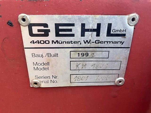 1992 gehl km1801 onkruidborstel - afbeelding 3 van  11