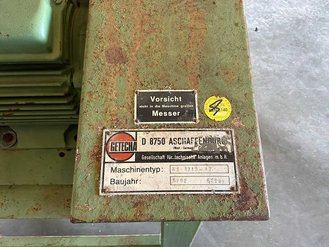 1992 getecha rs 1313-a7 kabelgranulator - afbeelding 9 van  13