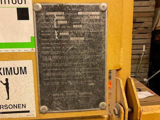 1992 grove north america sm130e hoogwerker - afbeelding 8 van  9