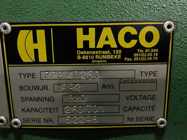 1992 haco pph40260 kantbank - afbeelding 16 van  23