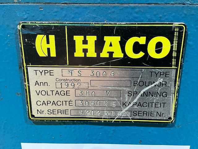 1992 haco ts3006 guillotineschaar - afbeelding 2 van  8