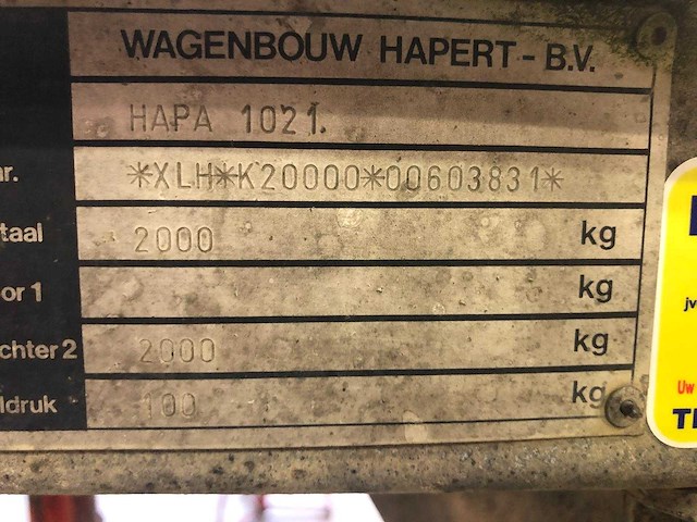 1992 hapert k2000 chassis + bodemplaat - afbeelding 8 van  8