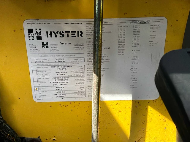 1992 hyster vorkheftruck - afbeelding 6 van  15