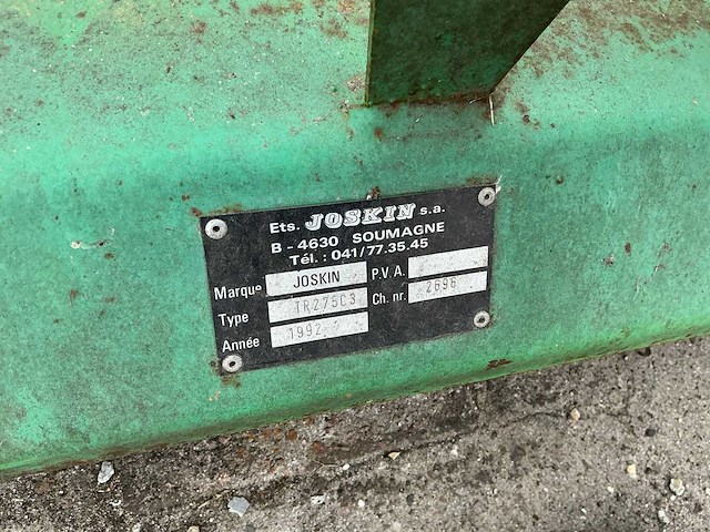 1992 joskin tr275c3 weidebloter - afbeelding 6 van  7