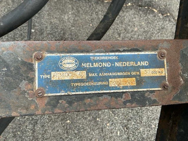 1992 jumbo mv200 c 1 r 2-assige plateauaanhanger - afbeelding 11 van  20
