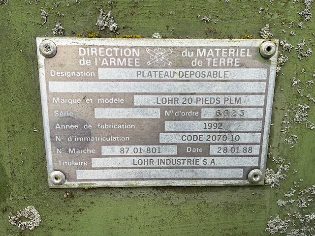 1992 lohr 20 pieds plm haakarm platform - afbeelding 2 van  5