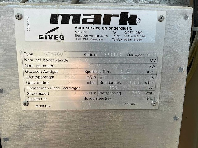 1992 mark gc59gu wandluchtverwarmer - afbeelding 2 van  10