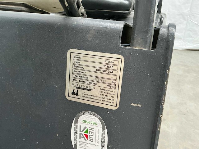 1992 nissan h01l15 vorkheftruck - afbeelding 21 van  22