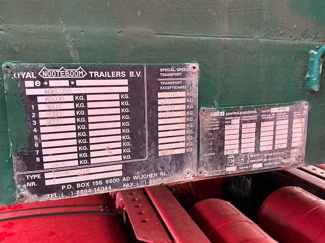 1992 nooteboom osd-48-03v/l oplegger - afbeelding 22 van  23