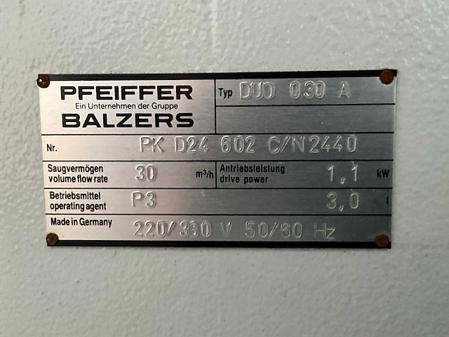 1992 pfeiffer balzers pls 570 labor system vacuüm coating-/pvd-installatie - afbeelding 8 van  16