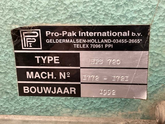 1992 propak hps 720 foliestraat - afbeelding 9 van  12