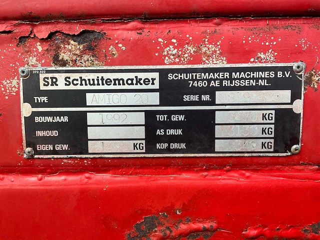 1992 schuitemaker amigo 20 blokken doseerwagen - afbeelding 22 van  22