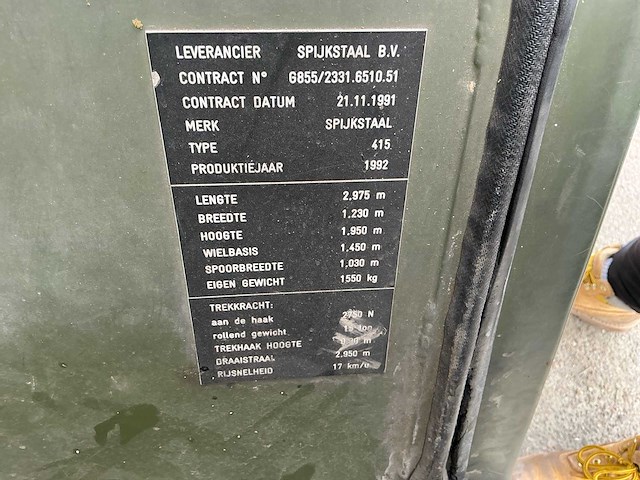 1992 spijkstaal b.v. 415 legervoertuig - afbeelding 8 van  9