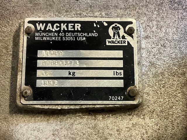 1992 wacker bs52y trilstamper - afbeelding 6 van  6
