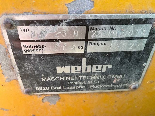 1992 weber 25h trilplaat - afbeelding 4 van  12