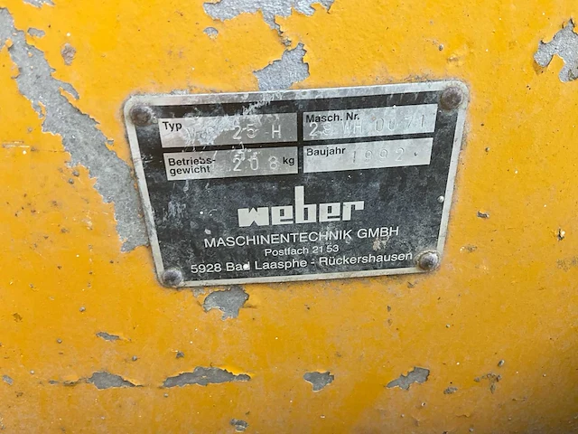 1992 weber 25h trilplaat - afbeelding 2 van  12