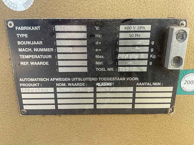 1993 affeldt avncw14-gp multihead weger - afbeelding 8 van  9