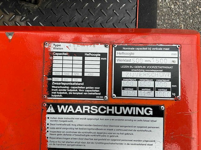 1993 boss je 15-80 mk v a-1 vorkheftruck - afbeelding 2 van  19