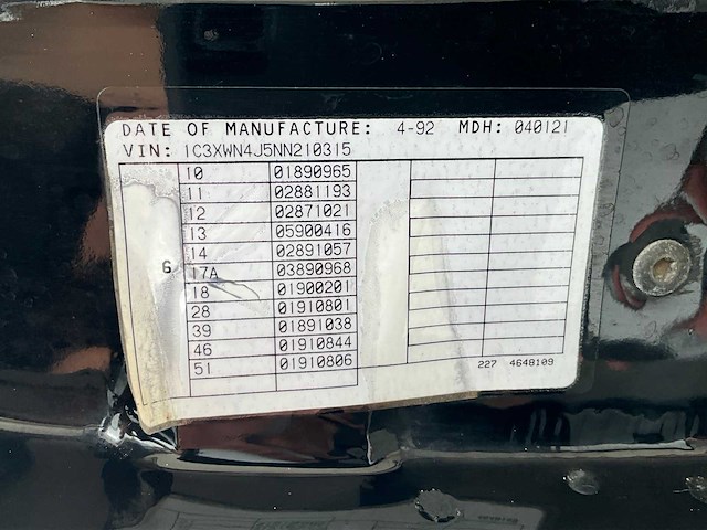1993 chrysler daytona gt 2.5 turbo personenauto - afbeelding 24 van  36