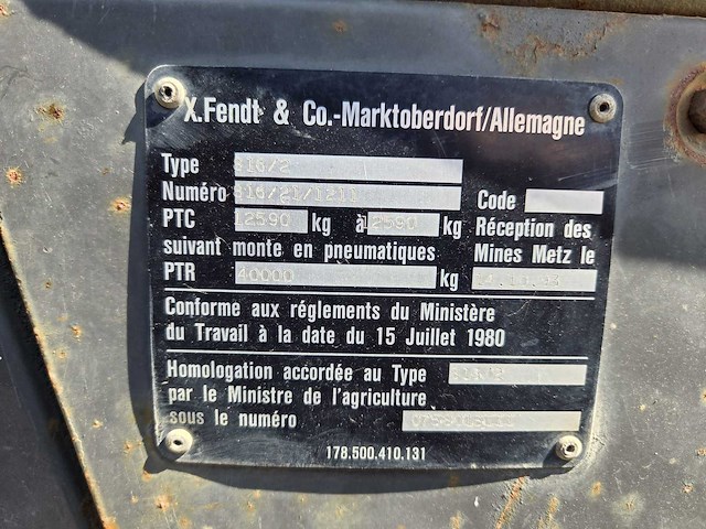 1993 fendt 816 vierwielaangedreven landbouwtractor - afbeelding 10 van  10