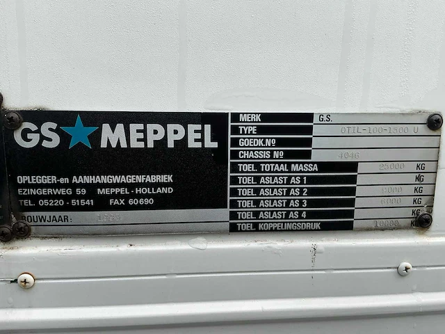 1993 gs otil-100-1500 autosport trailer - afbeelding 19 van  28