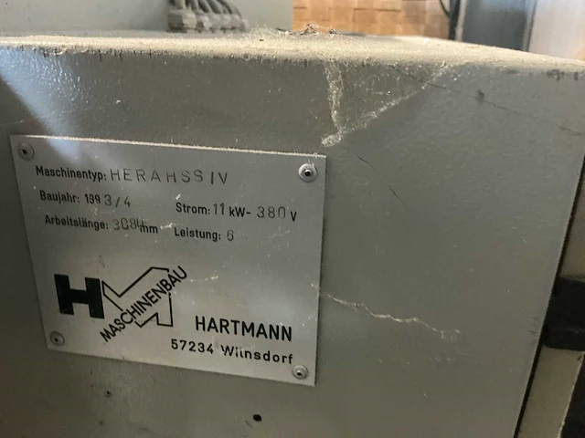 1993 hartmann hera hss iv 31 6 plaatschaar - afbeelding 6 van  9
