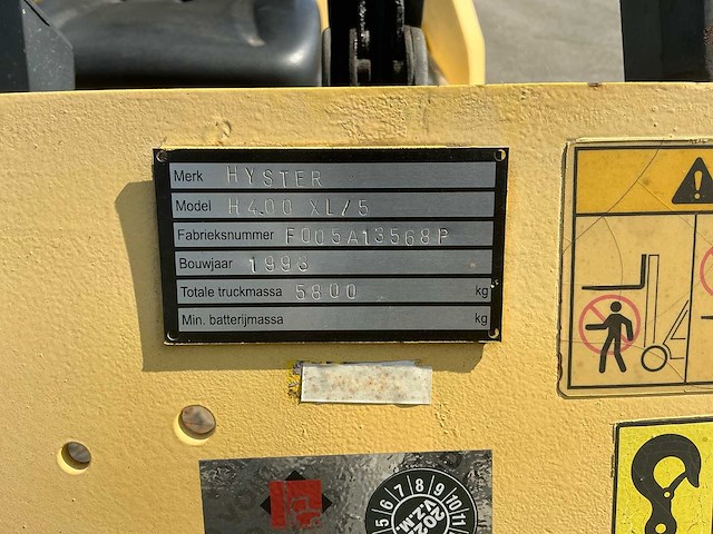 1993 hyster h4.00 xl/5 vorkheftruck - afbeelding 15 van  16