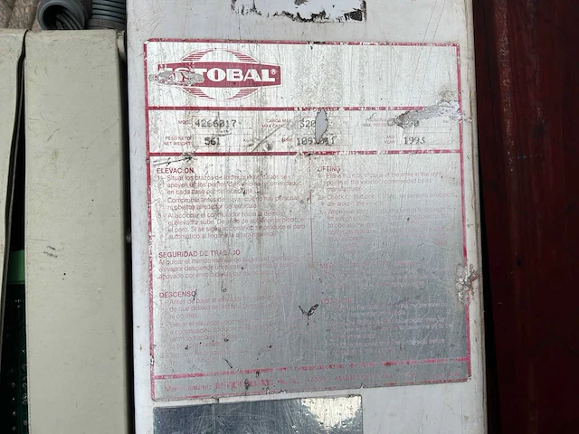 1993 istobal 2 kaloms hefbrug 3200kg - afbeelding 8 van  8