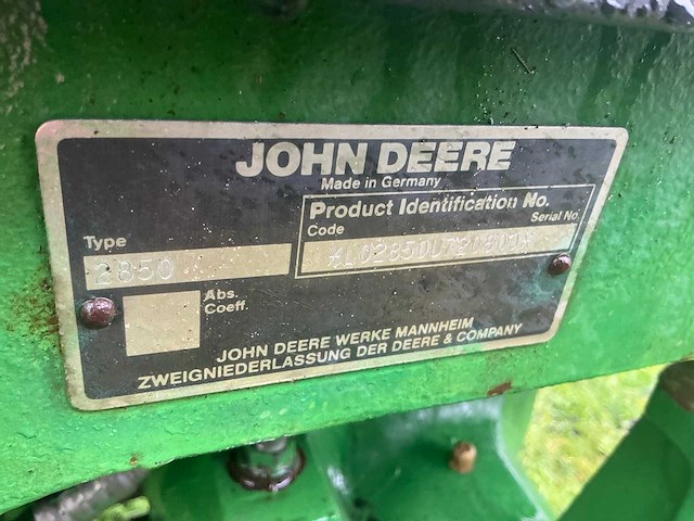 1993 john deere 2850 sa vierwielaangedreven landbouwtractor - afbeelding 14 van  14