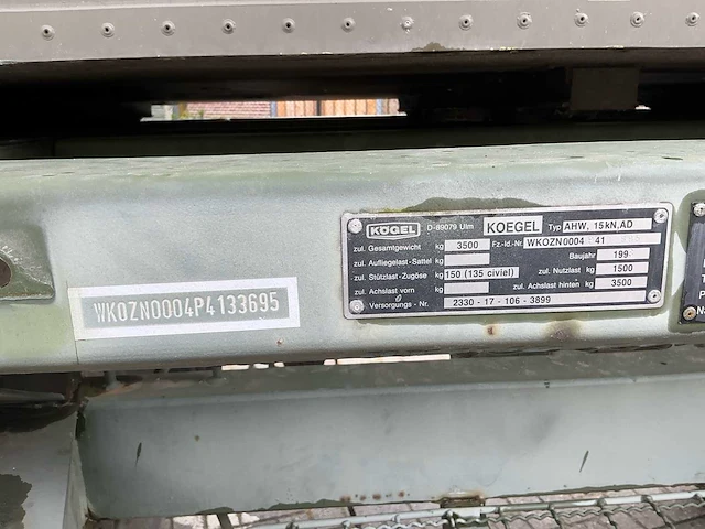 1993 kögel ahw 15 kn ad aanhangwagen met container (aluminium) - afbeelding 3 van  48