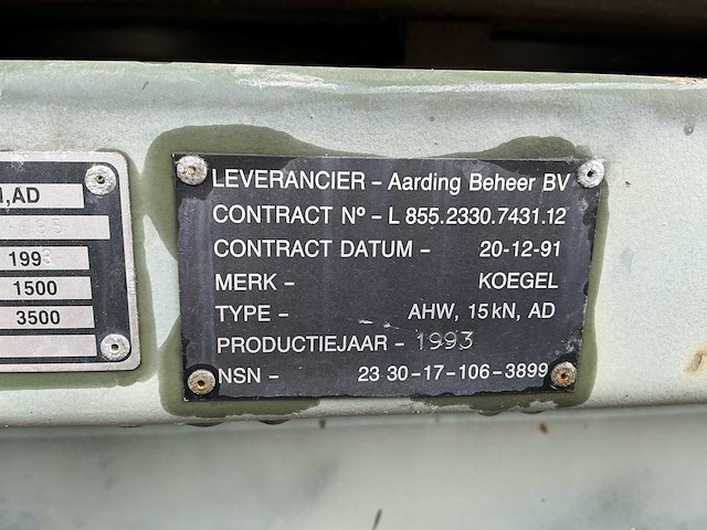 1993 kögel ahw 15 kn ad aanhangwagen met container (aluminium) - afbeelding 41 van  46