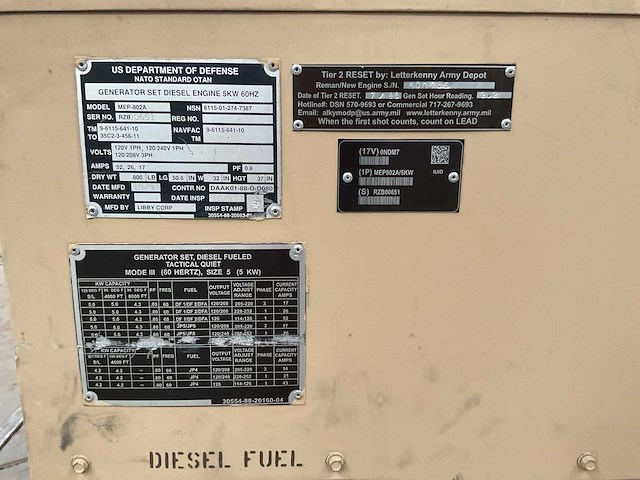 1993 libby corp mep-802a stroomgenerator - afbeelding 6 van  15