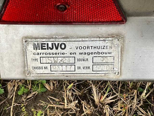 1993 meyvo ds w 2.4 verkoop aanhangwagen - afbeelding 4 van  12