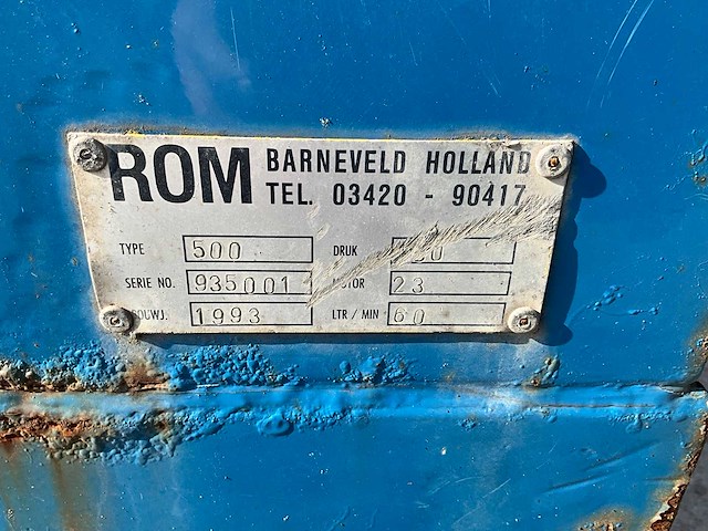 1993 rom 500-c hogedrukreiniger op aanhanger - afbeelding 9 van  19
