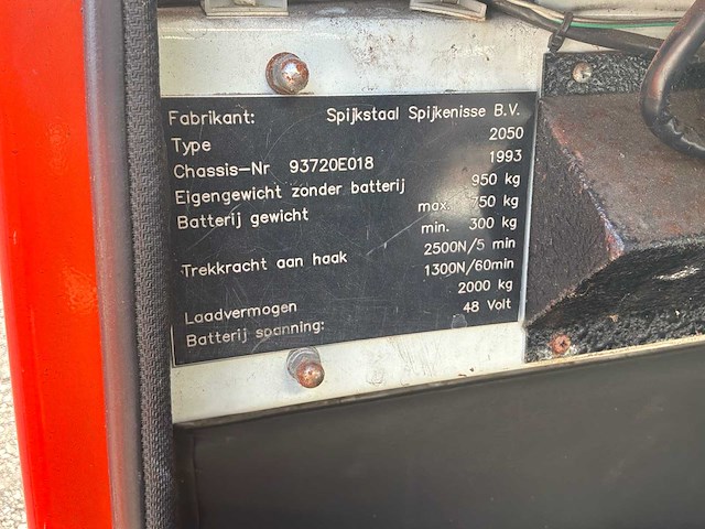 1993 spijkstaal 2050 elektrische trekker - afbeelding 1 van  7