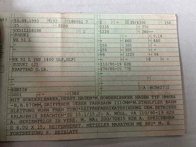 1993 suzuki vs1400glp intruder motorfiets - afbeelding 11 van  19