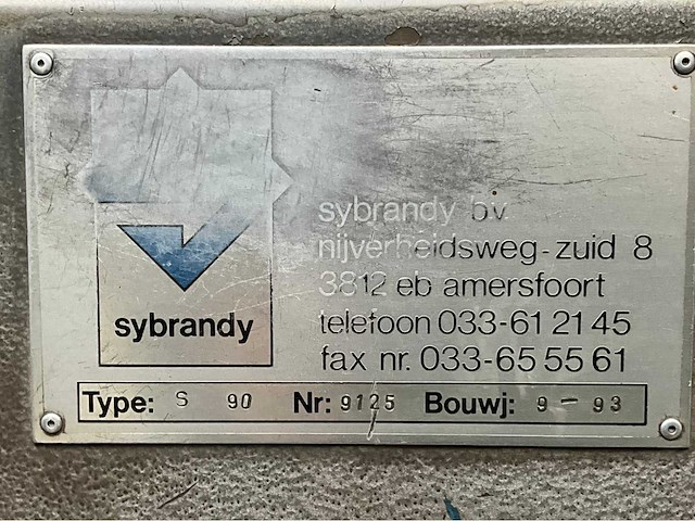 1993 sybrandy s90 straalcabine - afbeelding 4 van  12
