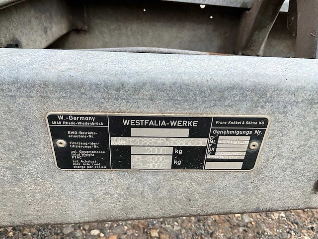 1993 westfalia 120883f paardentrailer wk-78-px - afbeelding 11 van  16
