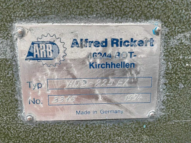 1994 albert rickert hd3-225 ex industriële menger - afbeelding 1 van  7
