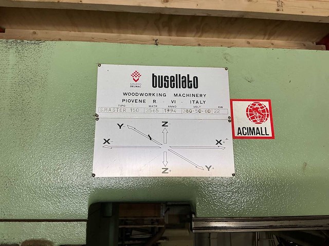 1994 bussellato s. master 150 cnc-freesmachine met reserveonderdelen - afbeelding 10 van  39