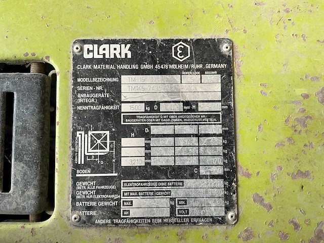 1994 clark tm15n vorkheftruck - afbeelding 4 van  11