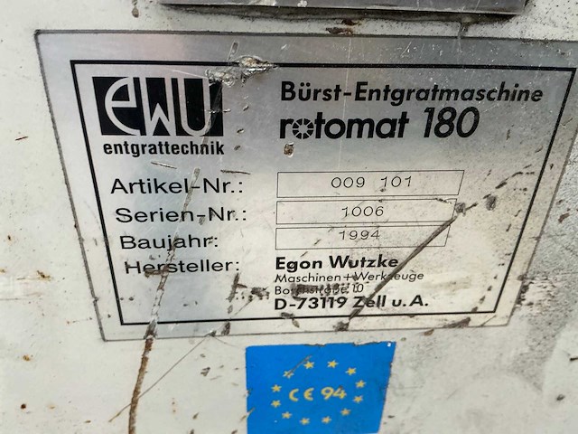 1994 ewu rotomat 180 afbraammachine - afbeelding 9 van  11