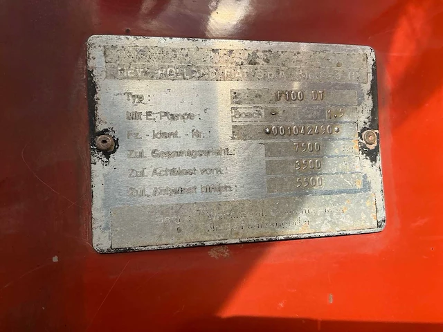 1994 fiat f100 vierwielaangedreven landbouwtractor - afbeelding 19 van  26