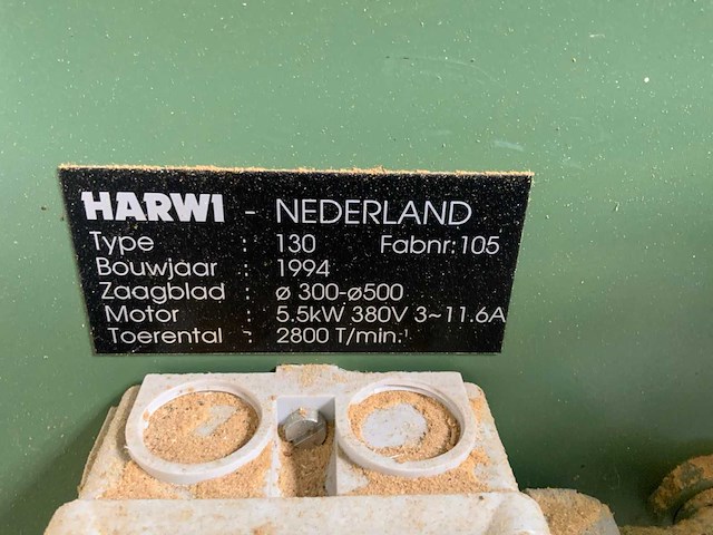 1994 harwi 130 tafelcirkelzaagmachine - afbeelding 7 van  7