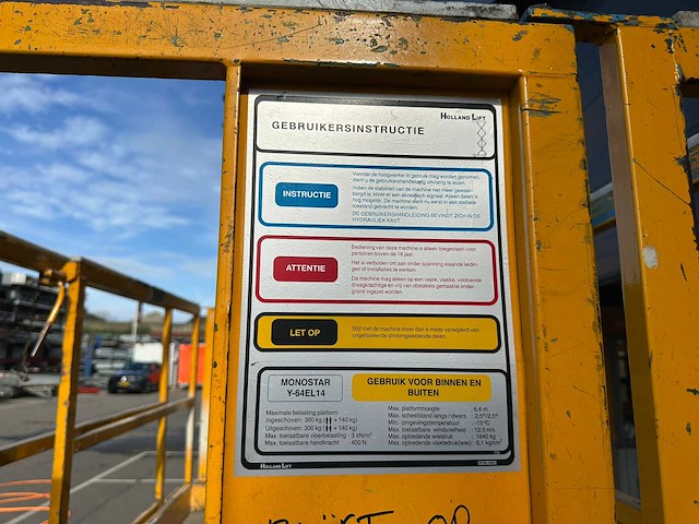 1994 holland lift monostar y64el14 hoogwerker - afbeelding 11 van  15