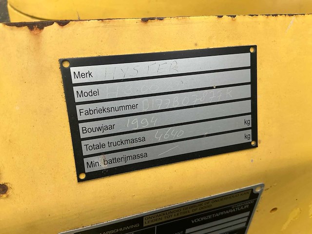 1994 hyster h3.00xm vorkheftruck met kiepbak - afbeelding 7 van  18