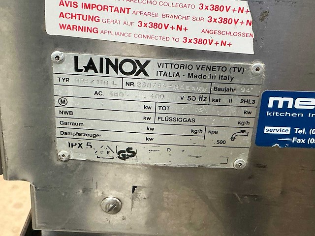 1994 lainox hde 110 l steamer - afbeelding 6 van  7