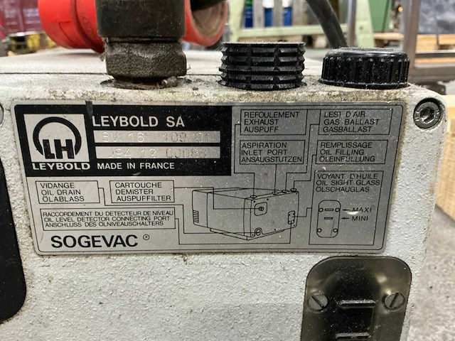 1994 leybold sv16 vacuüm pompunit - afbeelding 5 van  7