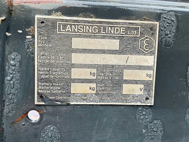 1994 linde h40d vorkheftruck - afbeelding 21 van  28